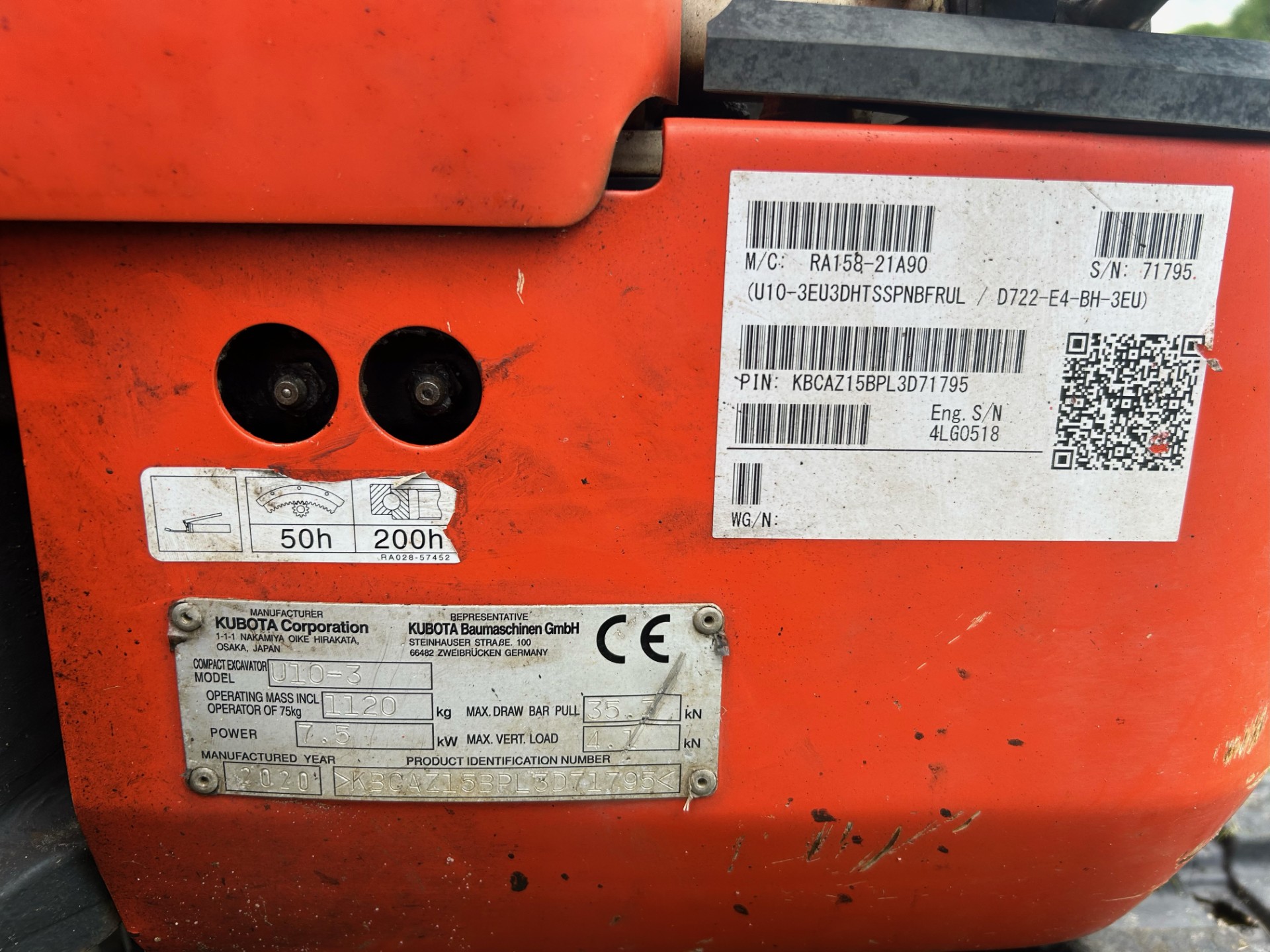 Minigraver – kubota u10-3 med skovl tilt thumbnail 1