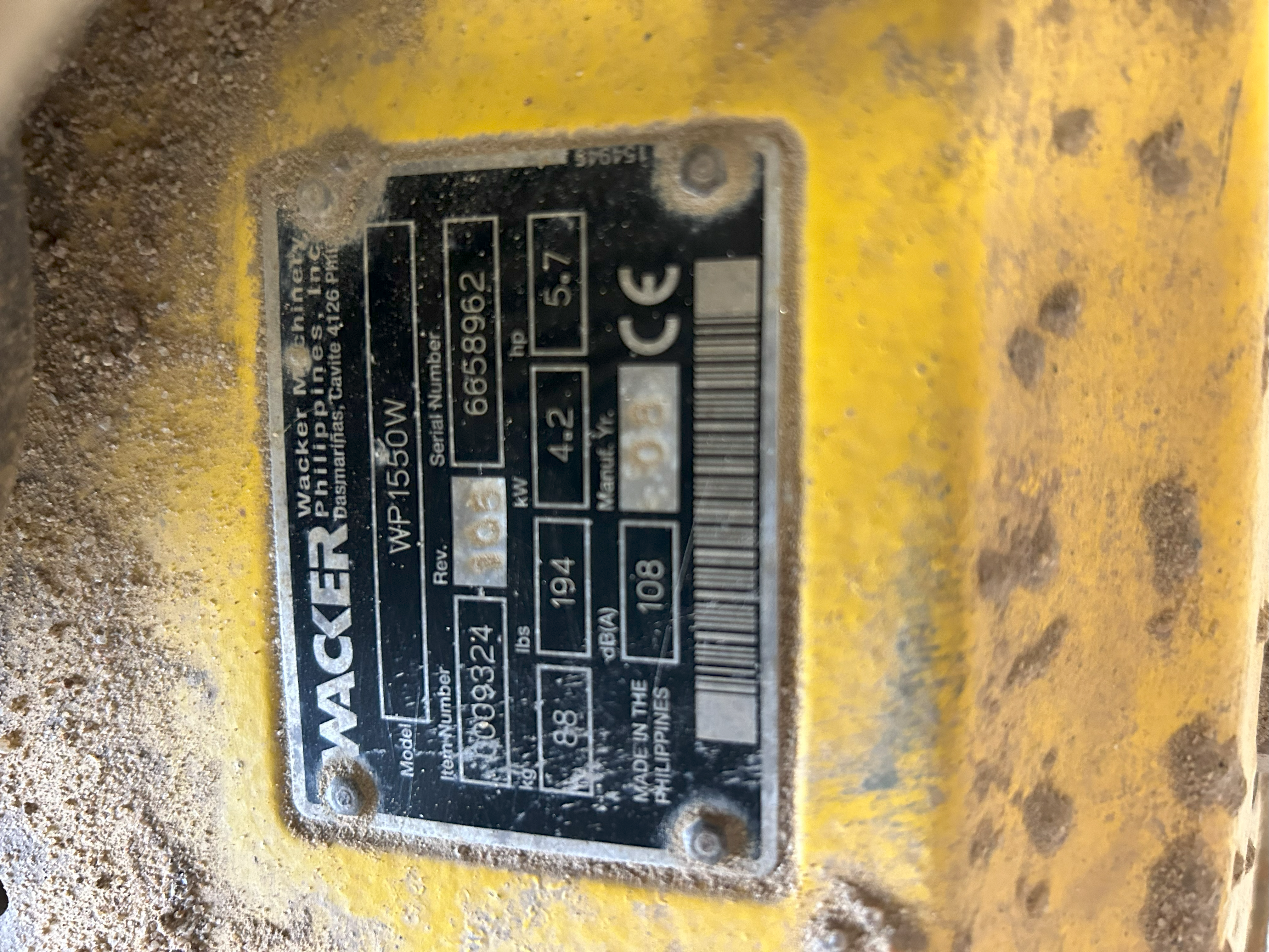 Stamper – Wacker WP 1550 thumbnail 1